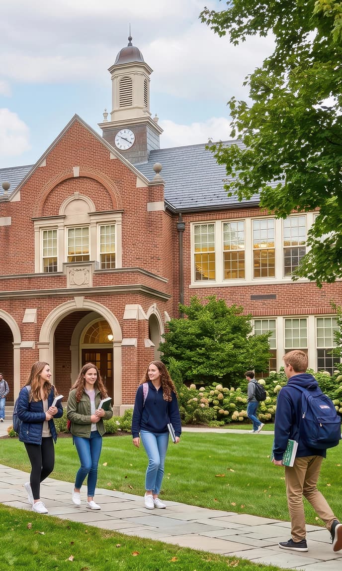 Students walking together on a university campus