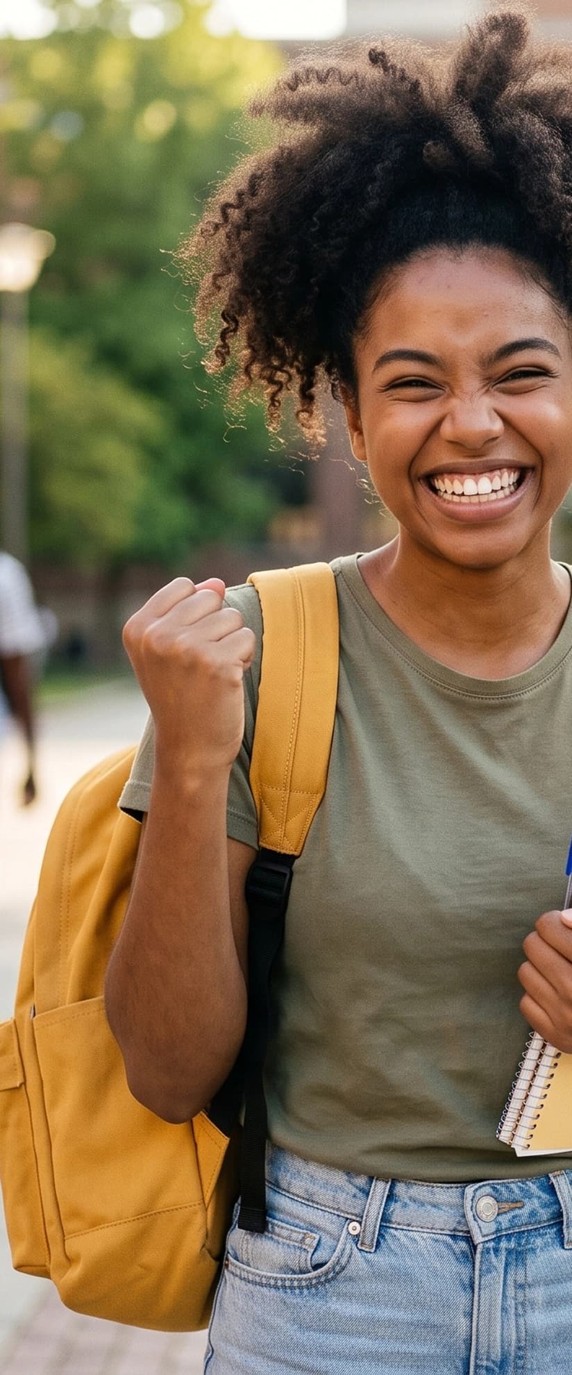 A YEF student sharing the Gospel on campus