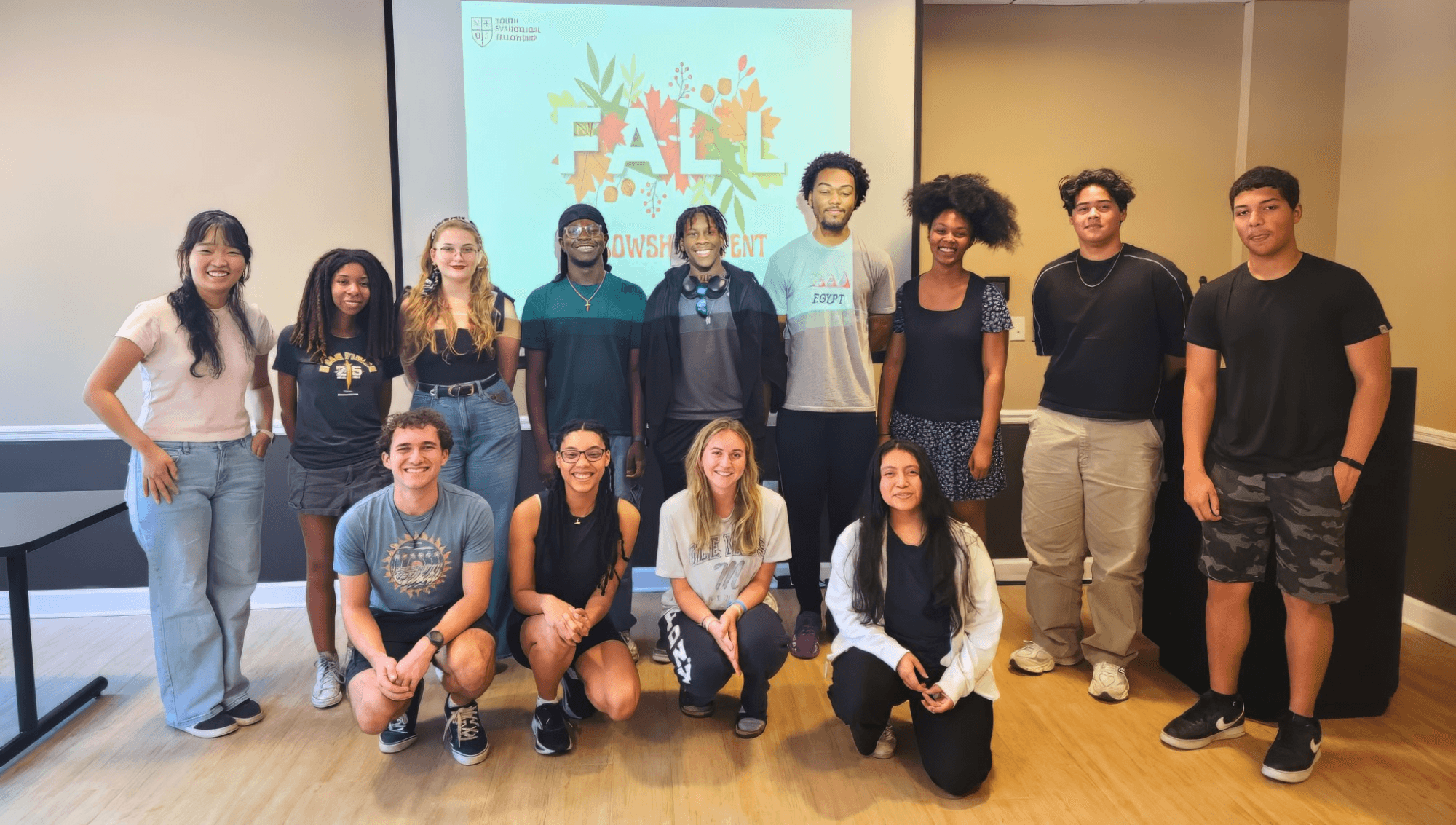 Students at the YEF fall fellowship event