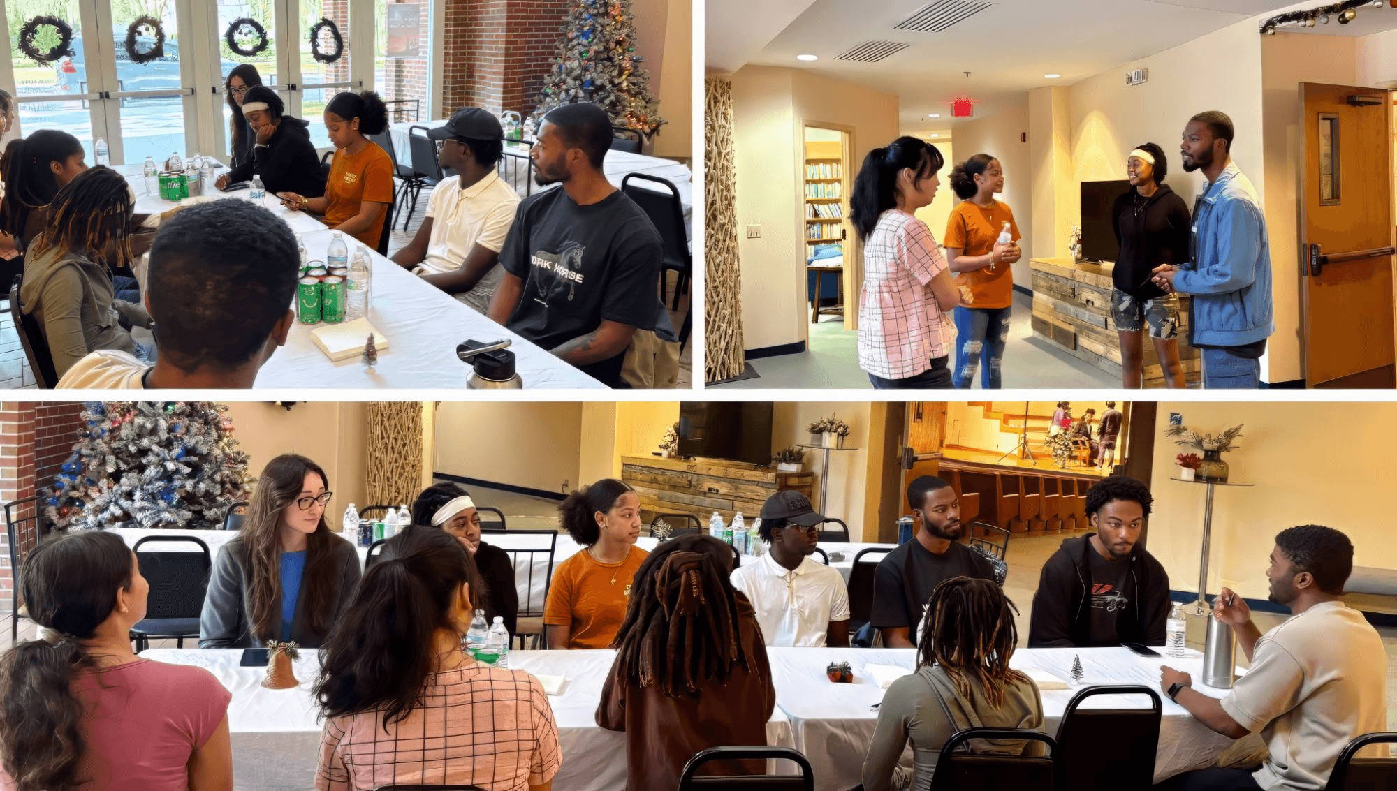 Students talking together at a YEF fellowship gathering