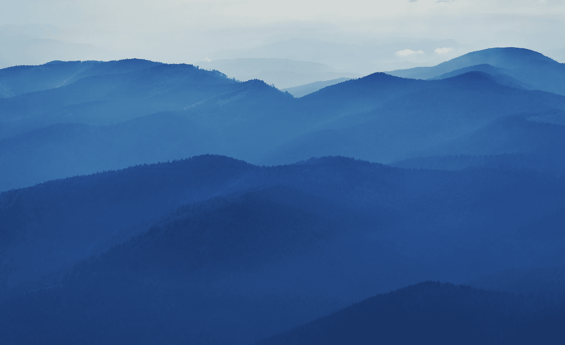 Mountain range at dusk